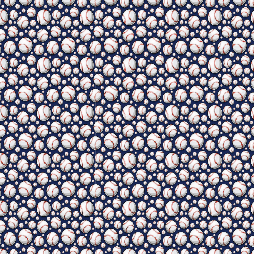 Blue Baseballs Pattern Acrylic Sheets - CMB Pattern Acrylic